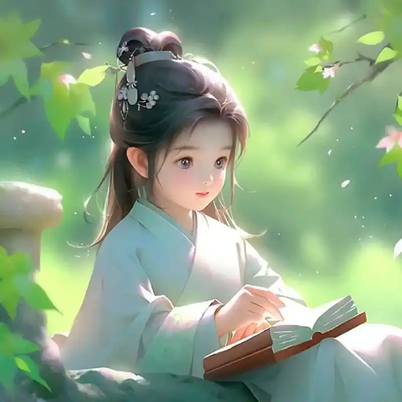 灵动糖果女孩读书古风头像 676767,清新治愈!