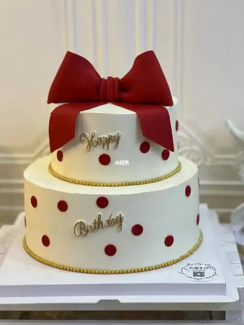 翻糖蝴蝶结双层蛋糕30岁生日最好的礼物