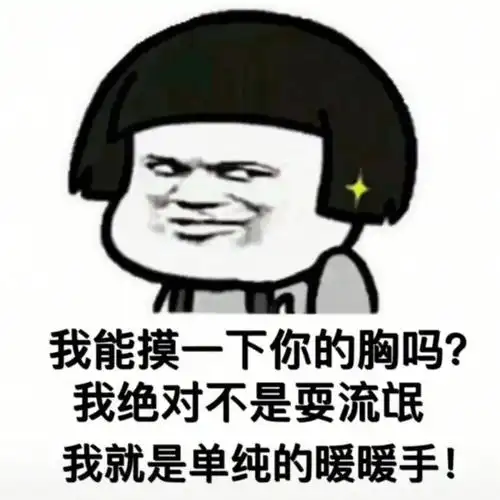 我能摸一下你的胸吗表情包