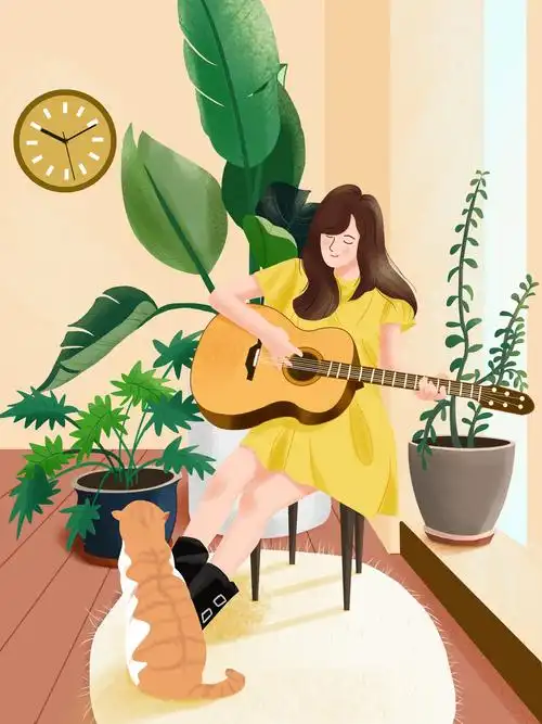 弹吉他的女孩