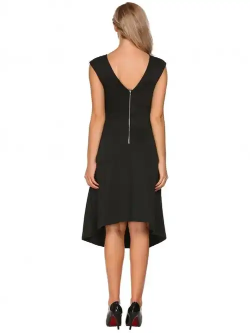 black negro mujeres retro cap sleeve sólido o cuello ruched