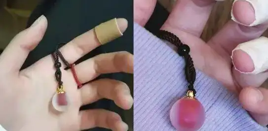 女友的胸罩肩带头发做成的手链年轻人送礼物都这么阴间