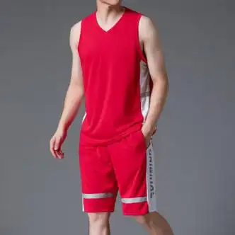 acjk361官方aj背心短裤套装男夏季无袖冰丝速干两件套健nike红色xl