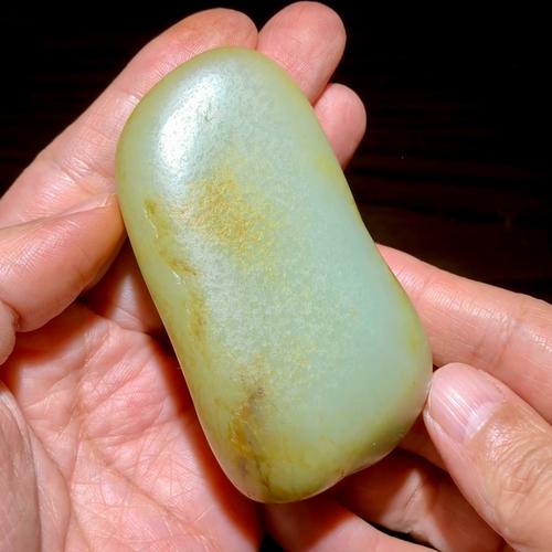 老石头和田玉青白玉籽料原石把件老熟洒金皮籽玉原籽玩料184.16克