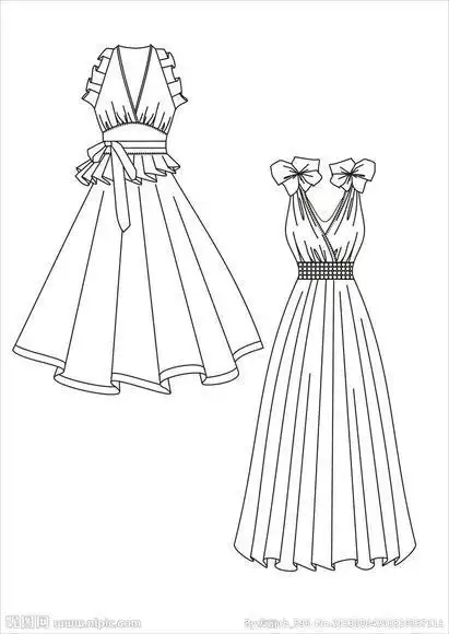 晚礼服简笔画图片模特画法简笔画全身礼服怎么简笔画礼服婚纱手绘设计