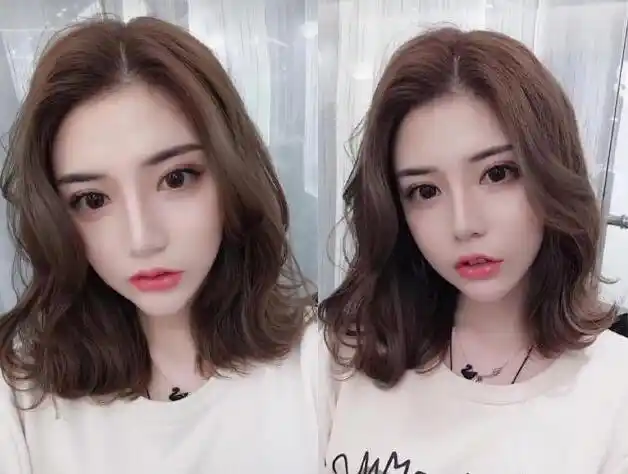 齐肩短发"梯形烫"