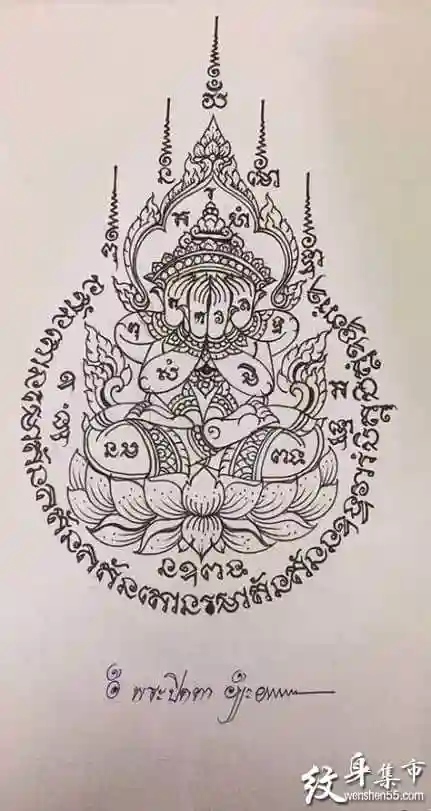 泰国刺符纹身泰国刺符纹身手稿泰国刺符纹身手稿图案