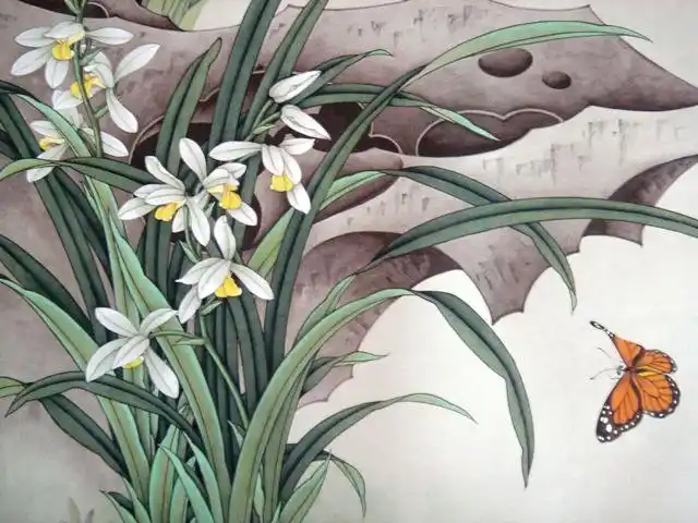 插画/漫画 工笔画:兰花