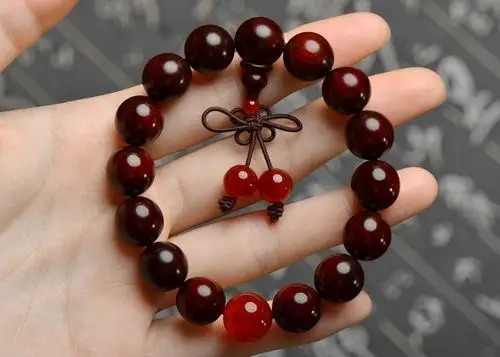 今古楼孤品12mm老料小叶紫檀女士佛珠手串细腻棕眼小【年度盛典】