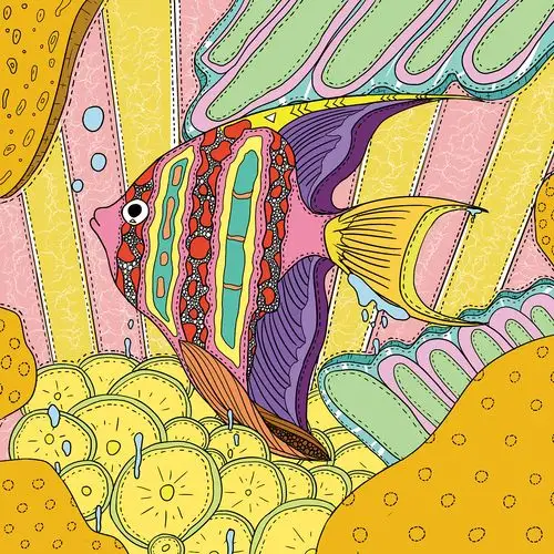 "寻"海洋生物系列插画