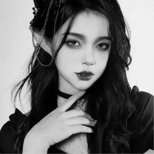 高冷范黑白女生头像