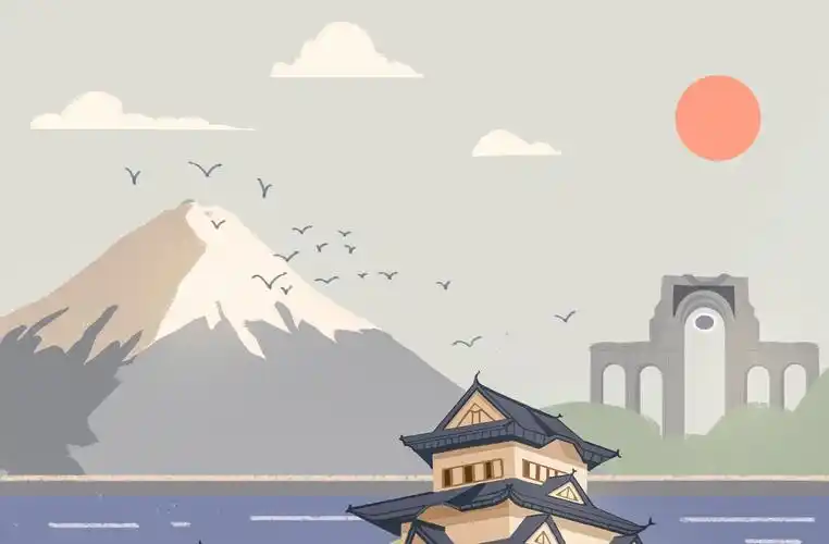 日本热门风景插画