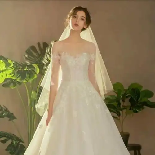 白色婚纱头像女生梦幻超清唯美白色的新娘头像图片