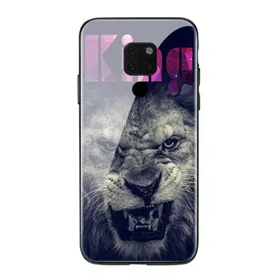 钢化mate20pro镜面手机壳欧美风个性创意动物霸气狮子潮牌男款全包