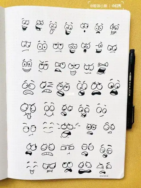 可爱简笔画表情包简笔表情包怎么画