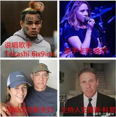 上面可以看到,从歌手到演员,很多都是美国当红的明星.