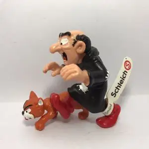 思乐schleich 绝版模型蓝精灵 20759 格格巫与阿兹猫 德国制造