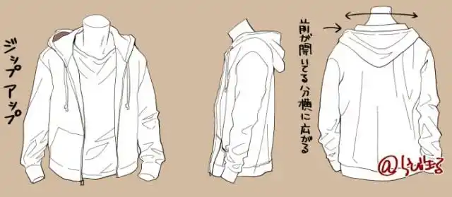 连帽卫衣怎么画教你动漫连帽衫的画法教学