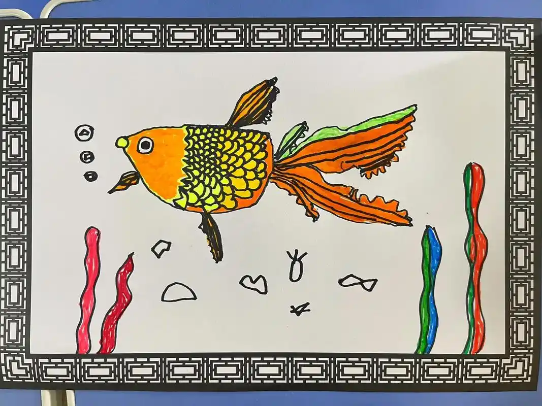 一起学画画 #儿童创意美术作品 - 抖音