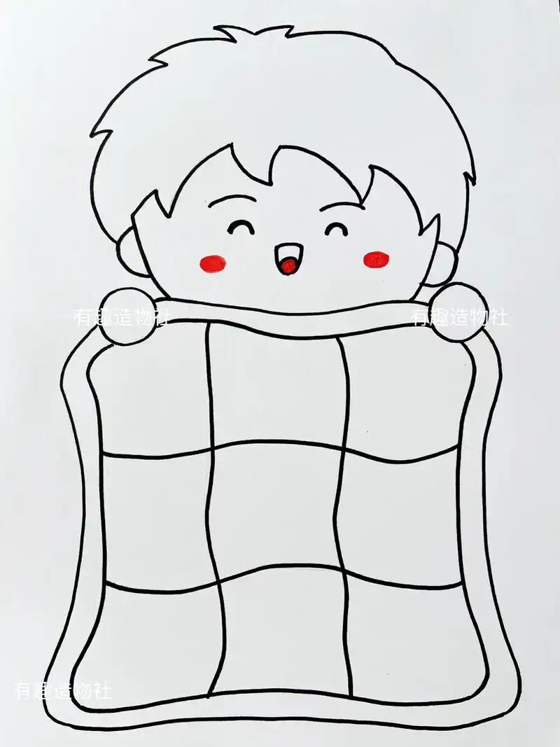 毛绒绒的被子的图片怎么画 - 抖音