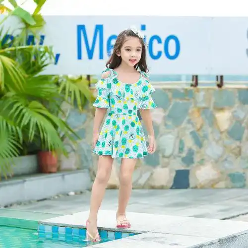 2020新款儿童泳衣女分体裙式大中小童女孩宝宝泳装女童温泉游泳衣