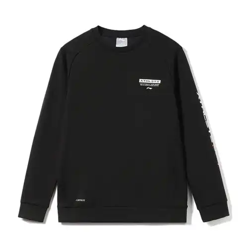 li-ning 李宁 团购系列 男 套头无帽卫衣 黑色 awdr311-1