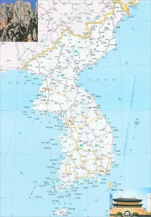韩国中文地图