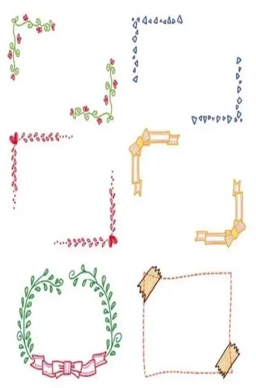 手帐边框设计图片-清新可爱手帐边框简笔画素材下载_懒人图库