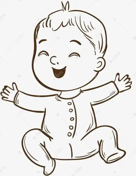 宝宝的快乐简笔画 简笔画图片大全-普车都