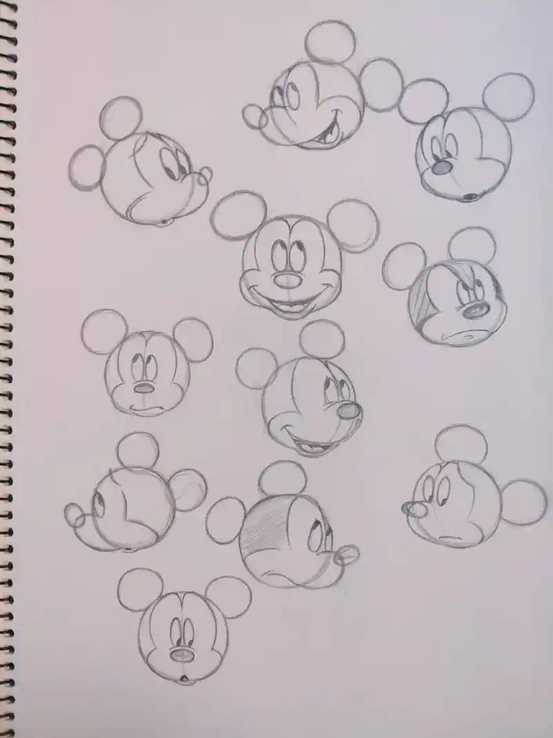 临摹动画大师作品 米老鼠 米奇 #简笔画教程