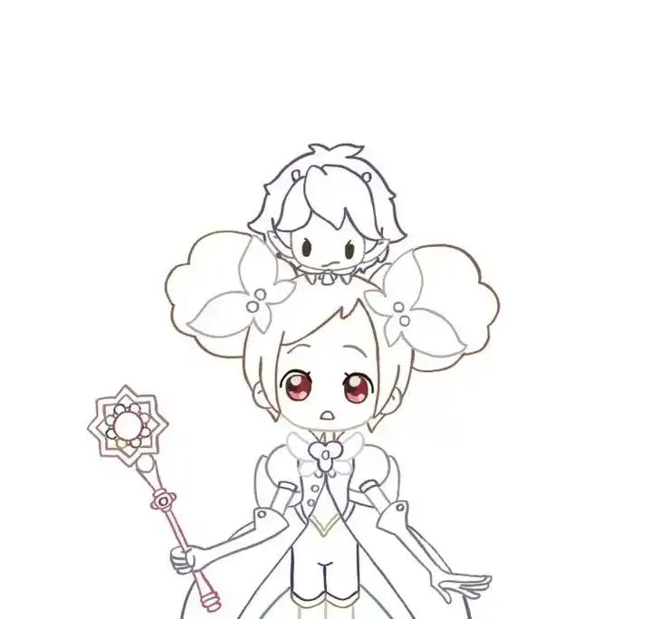 小花仙绘画10.今天画的是小花仙安安的蝴蝶花变身套装和桃花变 - 抖音