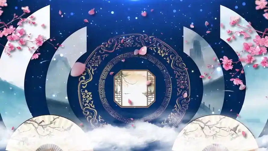 春节晚会表演 女人如书 配乐古风伴奏led舞蹈舞台大屏幕背景视频素材