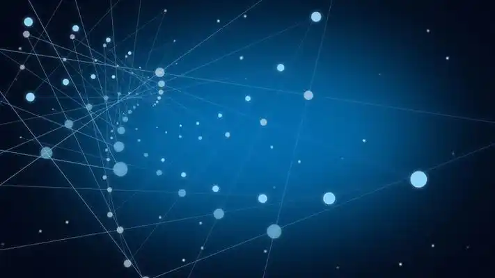 4张具有科技感的蓝色点线星球ppt背景图片