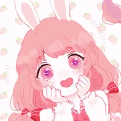 卡通女头丨粉色系少女心卡通头像可爱女生头像