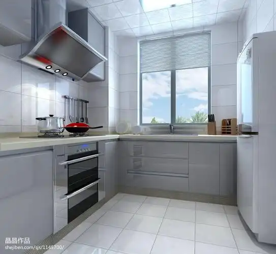 花田洋房114平现代风厨房装修效果图