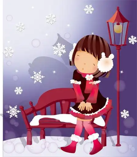 一个卡通女孩坐在椅子上表情要很忧伤的图片!各种求!有急用