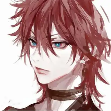 手绘动漫卡通红发男生头像图片 二次元超酷帅气动漫男头高清合集_男生