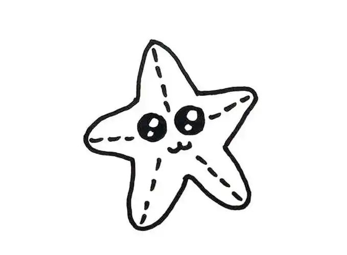 超萌的小海星卡通简笔画,图片,简笔画-学笔画