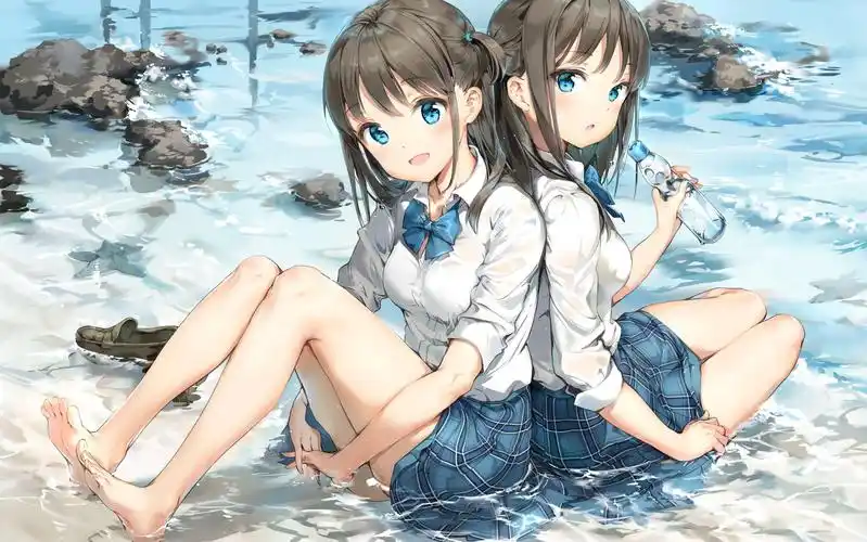 wallpaperengine风壁纸海辺の双子60p