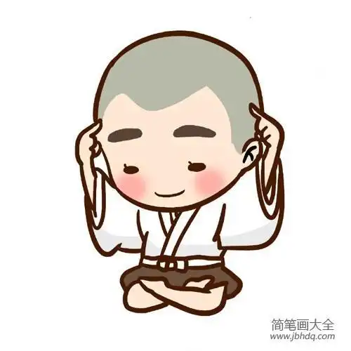 一休简笔画图片大全|动脑筋的一休简笔画