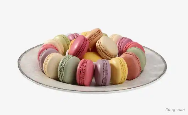 一盘彩色马卡龙png素材透明免抠图片其他元素