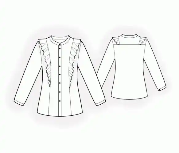 11款女士衬衫的效果图款式图uv贴图