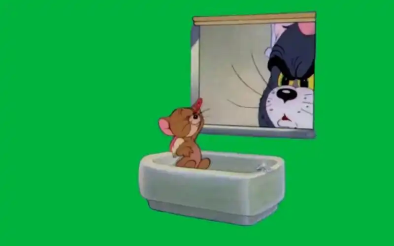 【绿幕素材】汤姆和杰瑞浴室尖叫绿幕无水印自取[1080 hd]