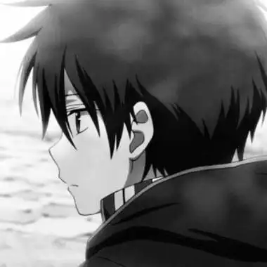 冷酷帅气动漫男生头像黑白侧脸简约动漫头像潮人