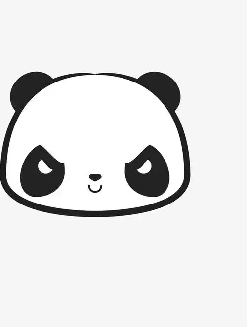 手绘熊猫