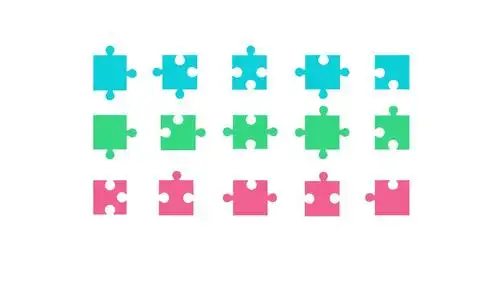 各种形状拼图ppt模板素材合集