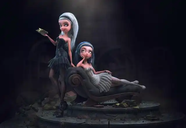 3d女孩图,3d动漫图片古装游戏(可爱与性感并存的3d版小姐姐插画)