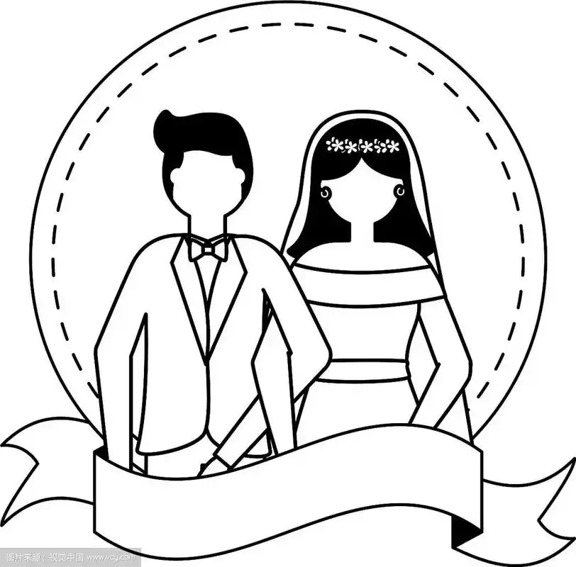 平面设计婚礼人新郎新娘