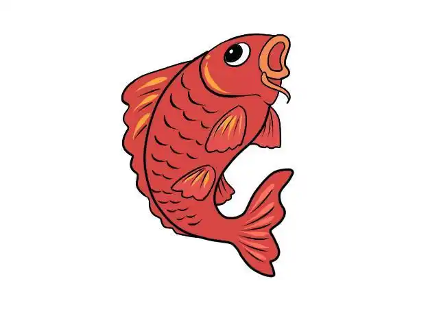 红色的大眼鱼简笔画 简笔画图片大全-蒲城教育文学网