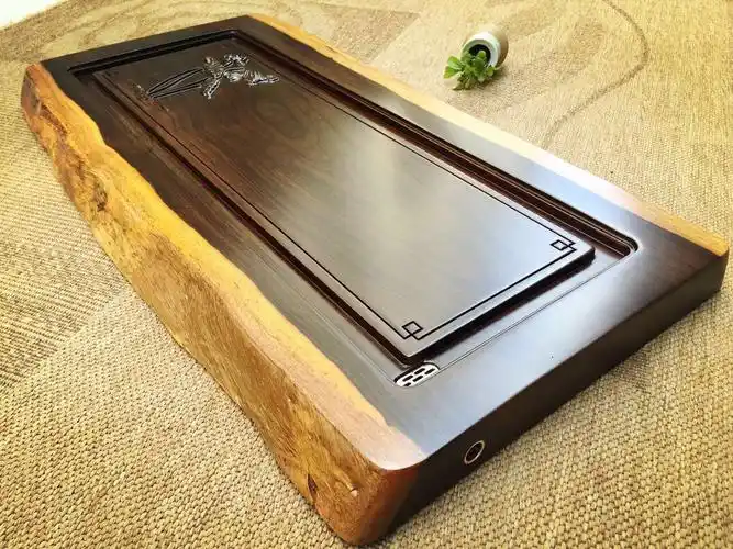 黑檀木茶盘:一品莲花,最适合茶人的茶盘